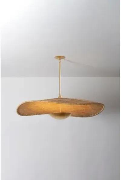 Briston Rattan Pendant - Vintage Gold Leaf