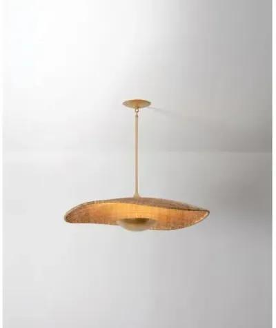 Briston Rattan Pendant - Natural/Vintage Gold Leaf