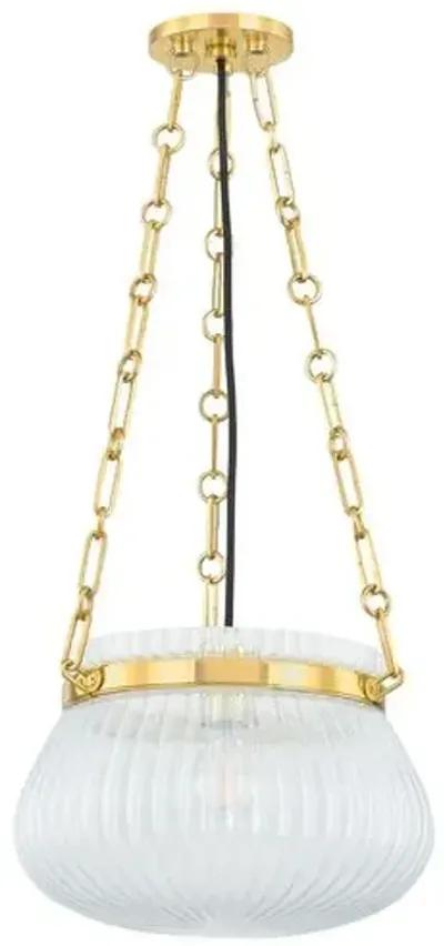 Dalary Glass Bowl Pendant - Gold