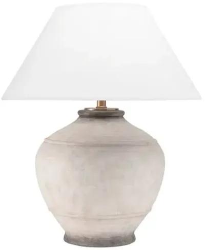 Leonel Ceramic Table Lamp - Ash Grey - Beige