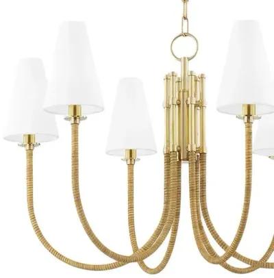 Landry Chandelier - Aged Brass - Gold