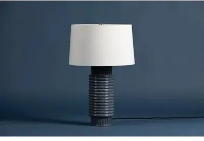 River Ceramic Table Lamp - Grey/Blue