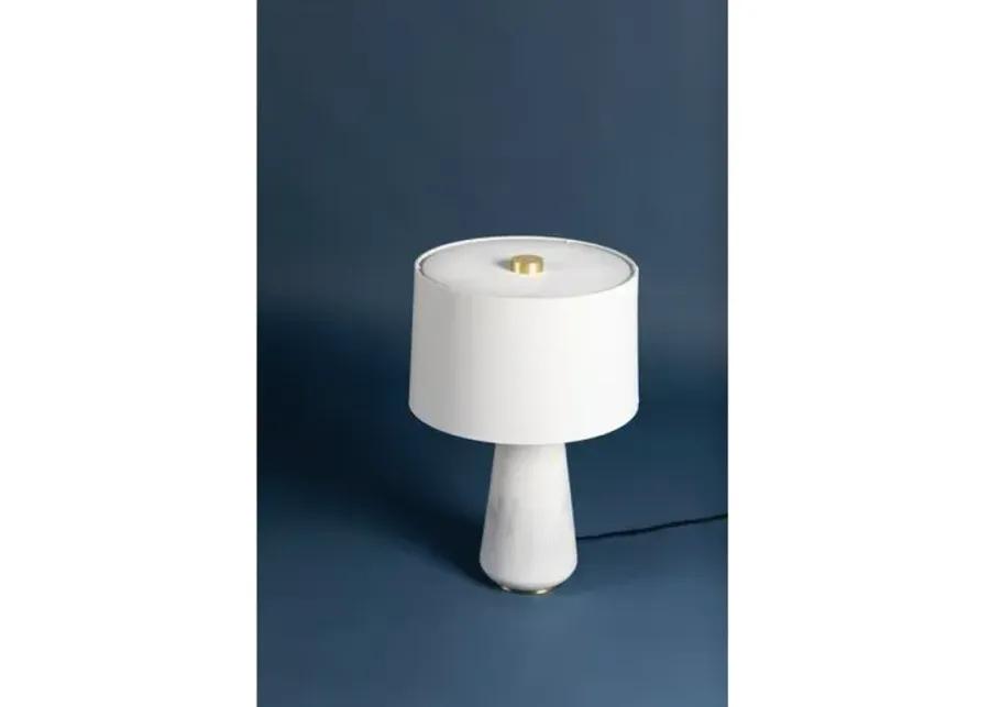 Jair 26" Table Lamp - Aged Brass/Gloss White Ash Ceramic