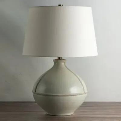 Lauren Liess - Salvage 24" Ceramic Table Lamp - Pale Sage - Gray