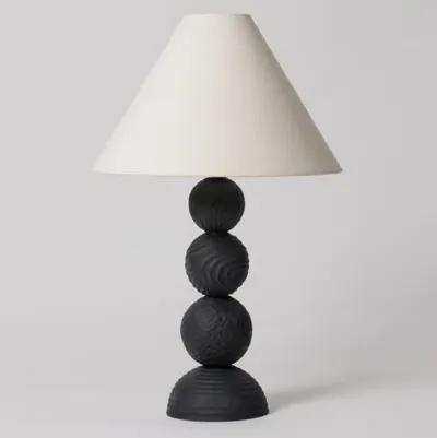 Miela 30" Table Lamp - Forged Iron/Ceramic Black Motif