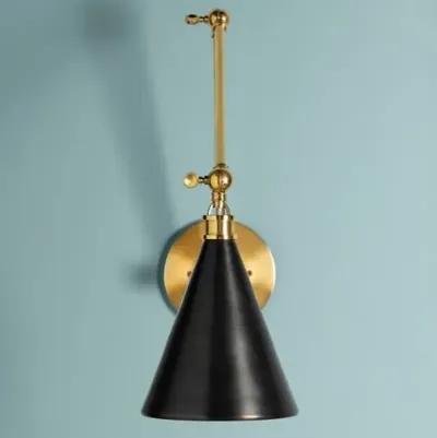 Osterley Wall Sconce - Aged Brass/Distressed Bronze - Brown