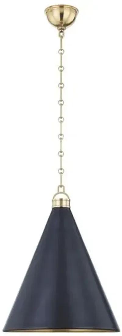 Osterley Pendant - Aged Brass/Distressed Bronze - Brown