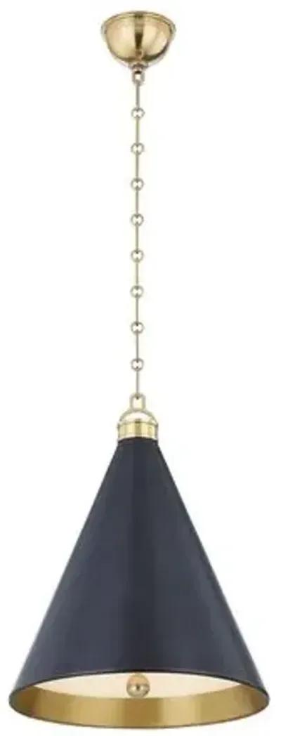 Osterley Pendant - Aged Brass/Distressed Bronze - Brown