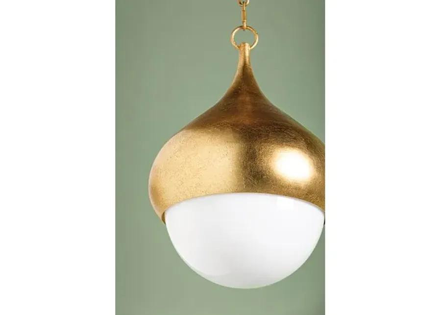 Delta 17" Pendant - Vintage Gold Leaf