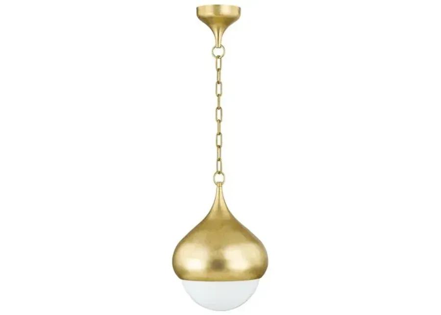 Delta 17" Pendant - Vintage Gold Leaf