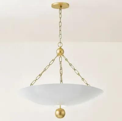 Delaney 21" Pendant - Vintage Gold Leaf/Soft White