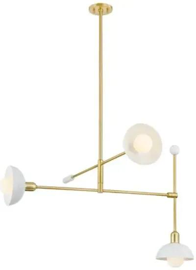 Zyaire Chandelier - Aged Brass/Soft White