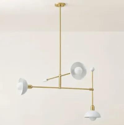 Zyaire Chandelier - Aged Brass/Soft White