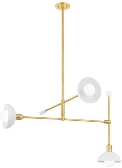 Zyaire Chandelier - Aged Brass/Soft White