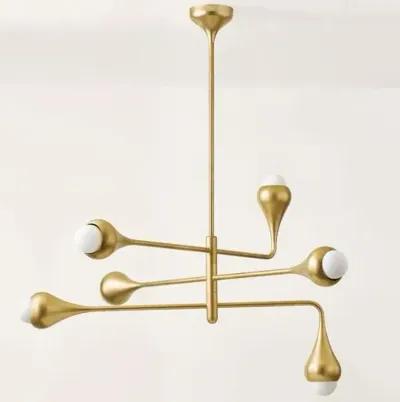 Delta Chandelier - Vintage Gold Leaf