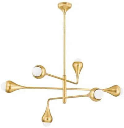 Delta Chandelier - Vintage Gold Leaf