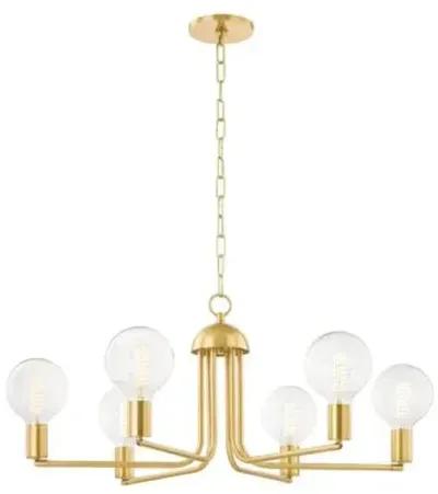 Davina 16.5" Chandelier - Aged Brass - Gold