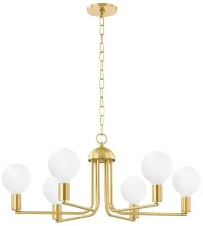 Davina 16.5" Chandelier - Aged Brass - Gold