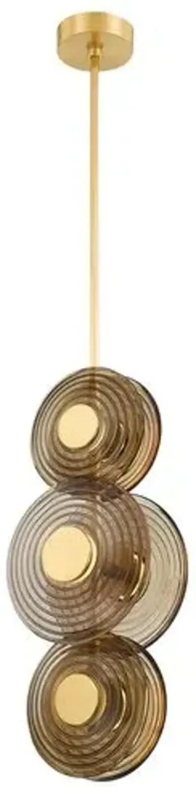 Griston Pendant - Smoke/Aged Brass - Gold