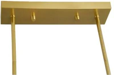 Griston 14" Linear Chandelier - Smoke/Aged Brass - Gold