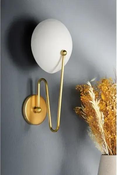 Hattie 17" Wall Sconce - Aged Brass/Textured White - Tali Roth for Mitzi