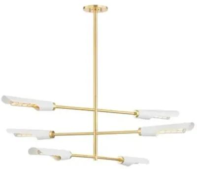 Harperrose 15.5" Chandelier - Aged Brass/Soft White