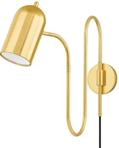 Romee 18" Plug-in Sconce - Aged Brass - Gold