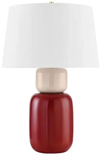 Batya Ceramic Table Lamp - Bordeaux Blush - Zoe Feldman for Mitzi - Pink