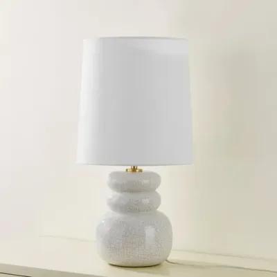 Corinne Ceramic Table Lamp - Peignoir Crackle - Zoe Feldman for Mitzi - Pink