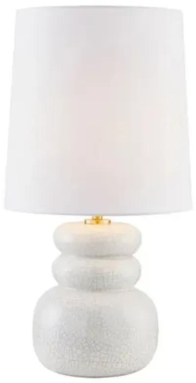 Corinne Ceramic Table Lamp - Peignoir Crackle - Zoe Feldman for Mitzi - Pink