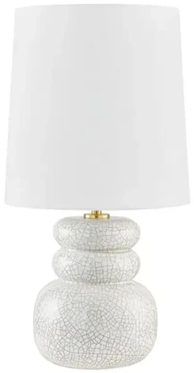 Corinne Ceramic Table Lamp - Peignoir Crackle - Zoe Feldman for Mitzi - Pink