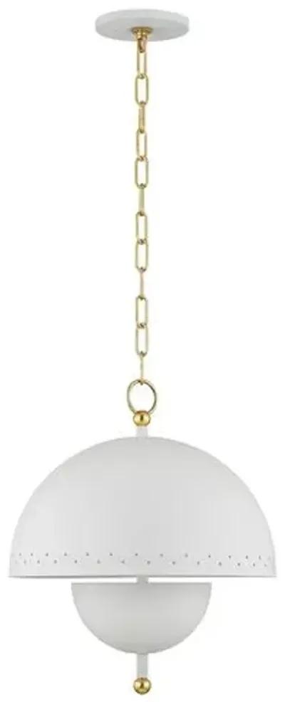 Jojo 17.75" Pendant - Aged Brass/Soft White - Zoe Feldman for Mitzi