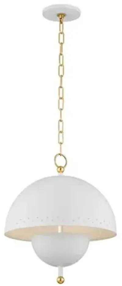 Jojo 17.75" Pendant - Aged Brass/Soft White - Zoe Feldman for Mitzi