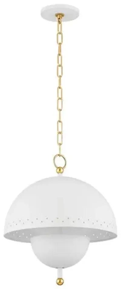 Jojo 17.75" Pendant - Aged Brass/Soft White - Zoe Feldman for Mitzi