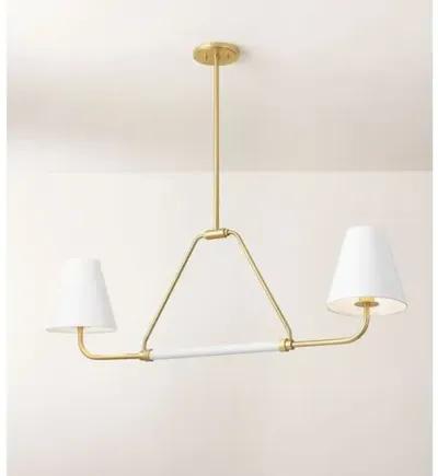 Georgann 16" Linear Pendant - Aged Brass/Soft White - Zoe Feldman for Mitzi