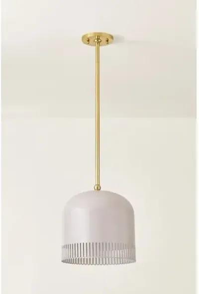 Liba Pendant - Aged Brass/Soft Peignoir - Zoe Feldman for Mitzi - Pink