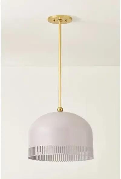 Liba Pendant - Aged Brass/Soft Peignoir - Zoe Feldman for Mitzi - Pink