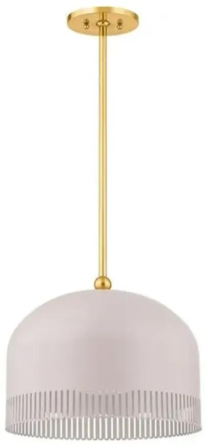 Liba Pendant - Aged Brass/Soft Peignoir - Zoe Feldman for Mitzi - Pink