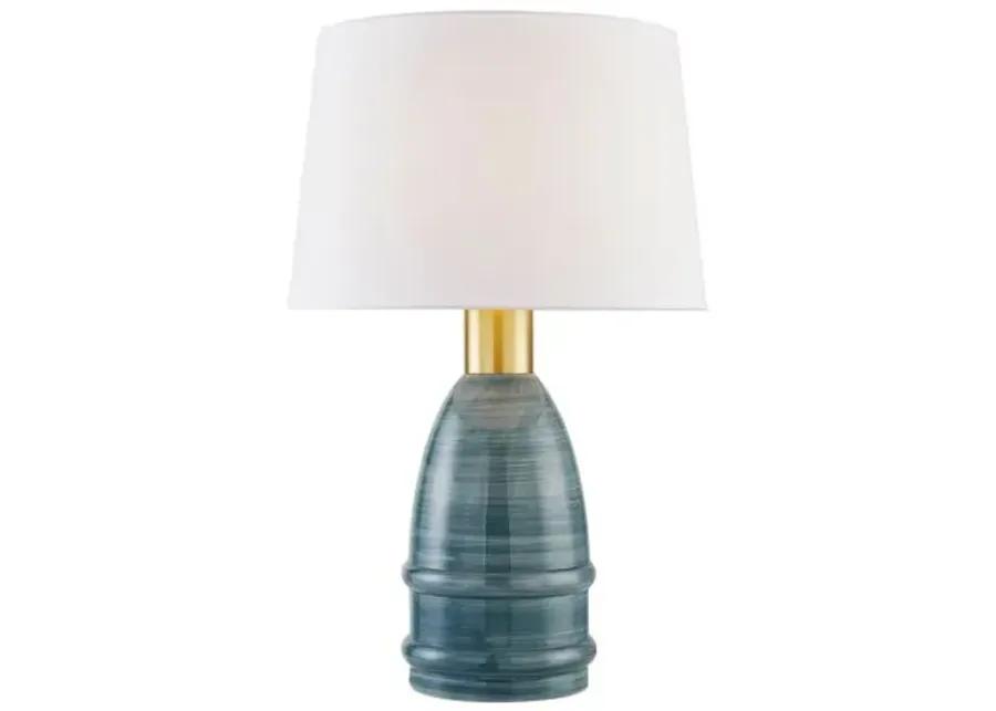 Tenley 26" Table Lamp - Aged Brass/Ceramic Inchyra Blue - Zoe Feldman for Mitzi