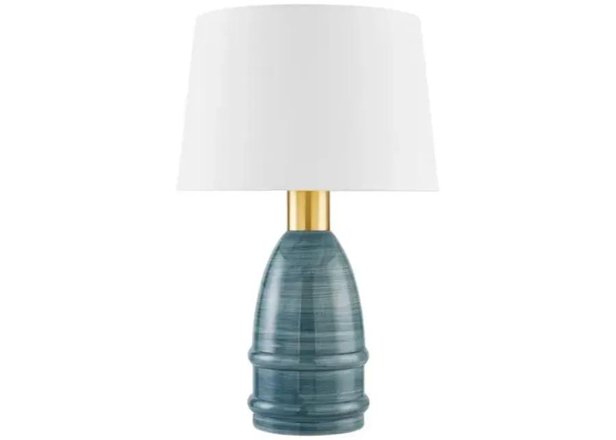 Tenley 26" Table Lamp - Aged Brass/Ceramic Inchyra Blue - Zoe Feldman for Mitzi