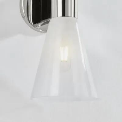 Kira 2-Light Glass Wall Sconce - Silver