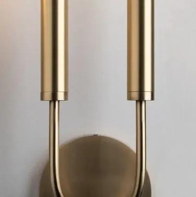 Lyra 15.75" 2-Light Wall Sconce - Aged Brass - Gold