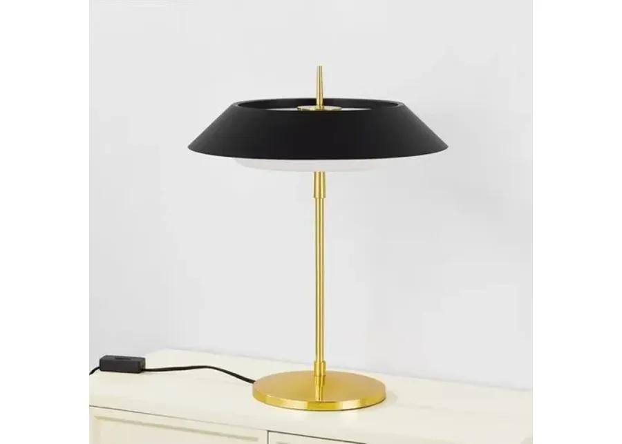 Colsn Table Lamp - Aged Brass/Soft Black