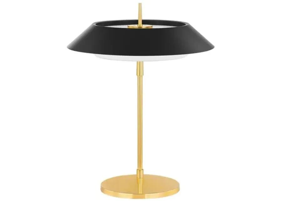 Colsn Table Lamp - Aged Brass/Soft Black