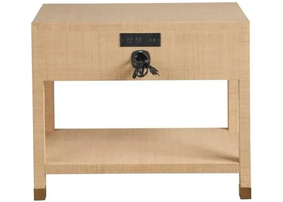 Leah Nightstand - Natural Raffia