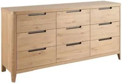 Wrenley 9-Drawer Dresser - Organic Natural Oak - Brown