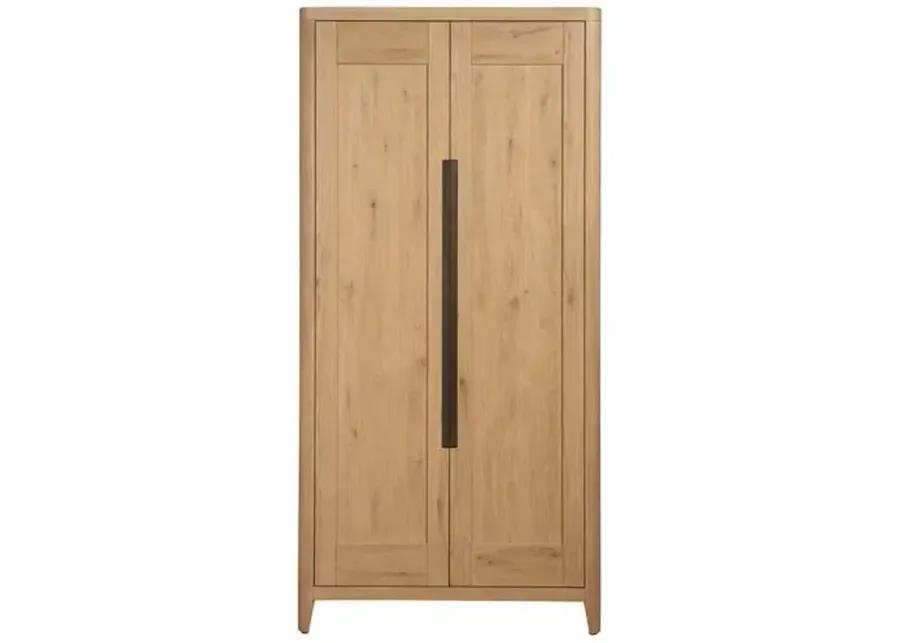 Wrenley Wardrobe - Organic Natural Oak - Brown