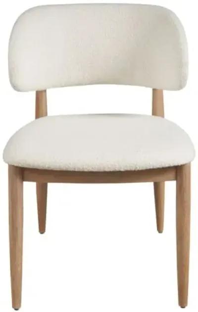 Shunte Side Chair - Natural Oak/Snow Boucle - Brown