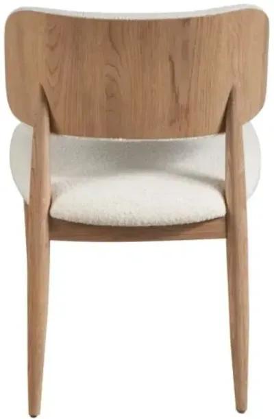 Shunte Side Chair - Natural Oak/Snow Boucle - Brown