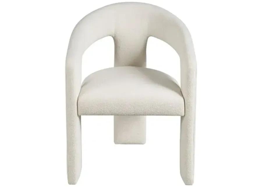 Saraphina Armchair - Ivory Boucle - White